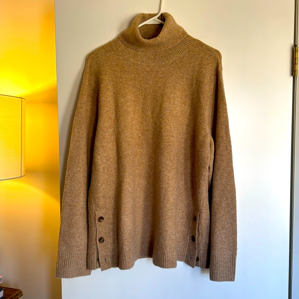 JCrew Factory camel sweater
